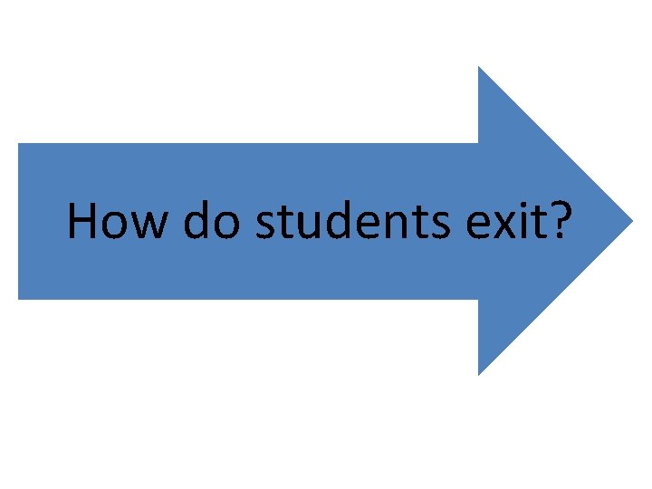 How do students exit? 