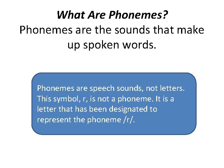 What Are Phonemes? Phonemes are the sounds that make up spoken words. Phonemes are