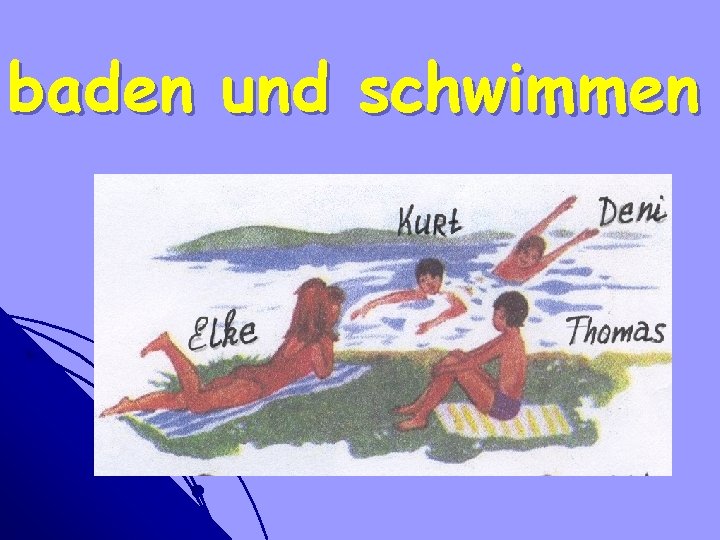 baden und schwimmen 