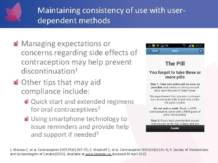 Maintaining consistency of use with userdependent methods Managing expectations or concerns regarding side effects