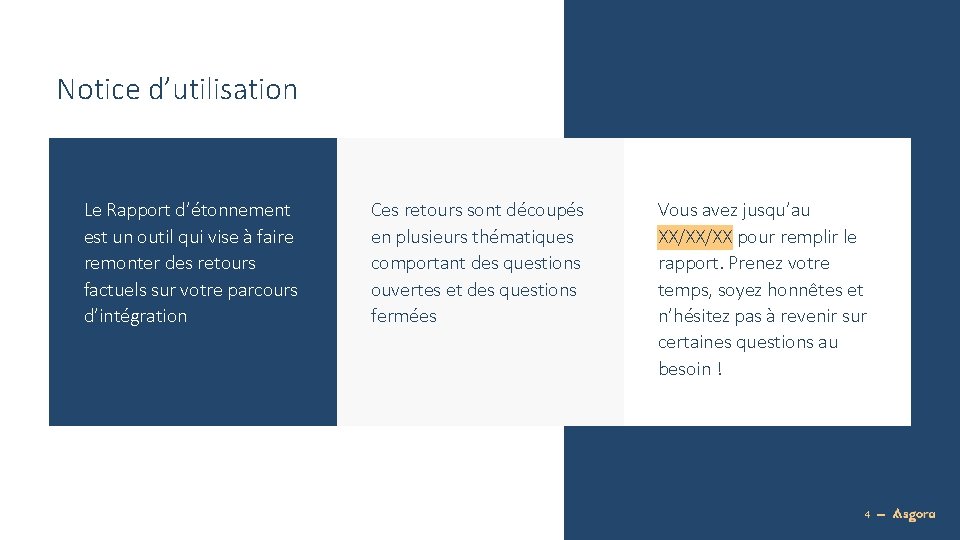 Notice d’utilisation Le Rapport d’étonnement est un outil qui vise à faire remonter des