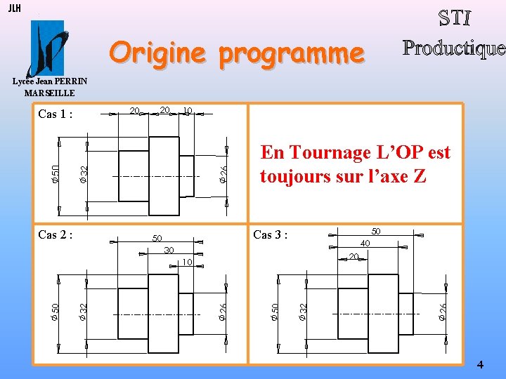 JLH Origine programme Lycée Jean PERRIN MARSEILLE 10 Cas 2 : En Tournage L’OP