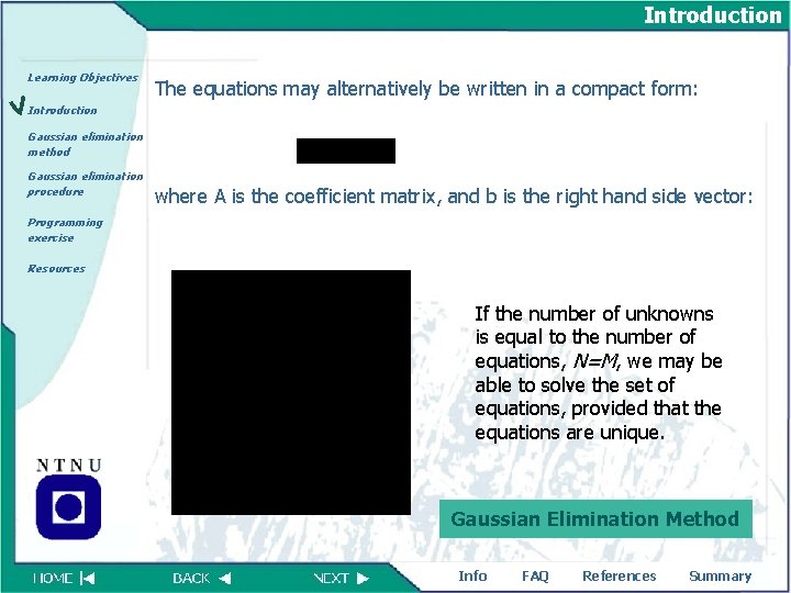 Introduction Learning Objectives The equations may alternatively be written in a compact form: Introduction
