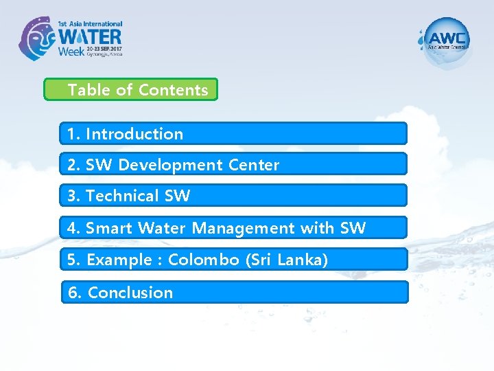 Table of Contents 1. Introduction 2. SW Development Center 3. Technical SW 4. Smart Table of Contents 1. Introduction 2. SW Development Center 3. Technical SW 4. Smart