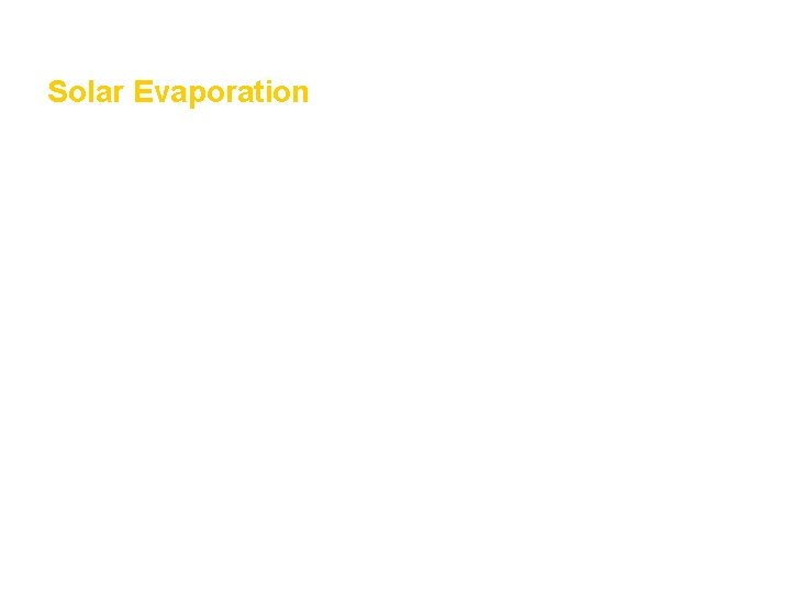 Mining and Mineral Resources Section 2 Solar Evaporation • The solar evaporation process consists