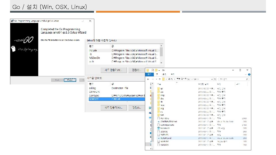 Go / 설치 (Win, OSX, Linux) 