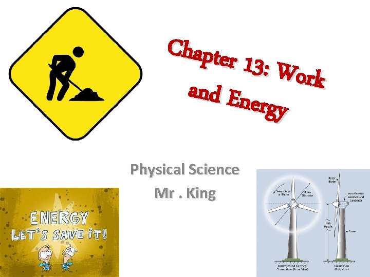 Chapter 13: Wor k and Ene rgy Physical Science Mr. King 