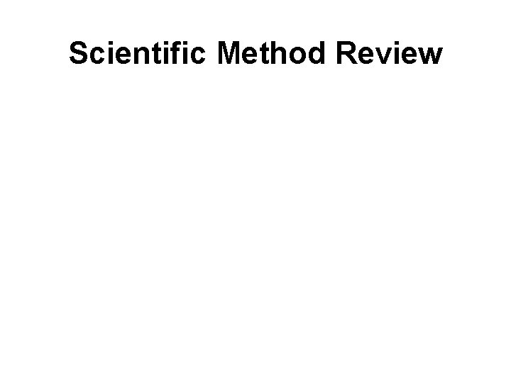 Scientific Method Review 
