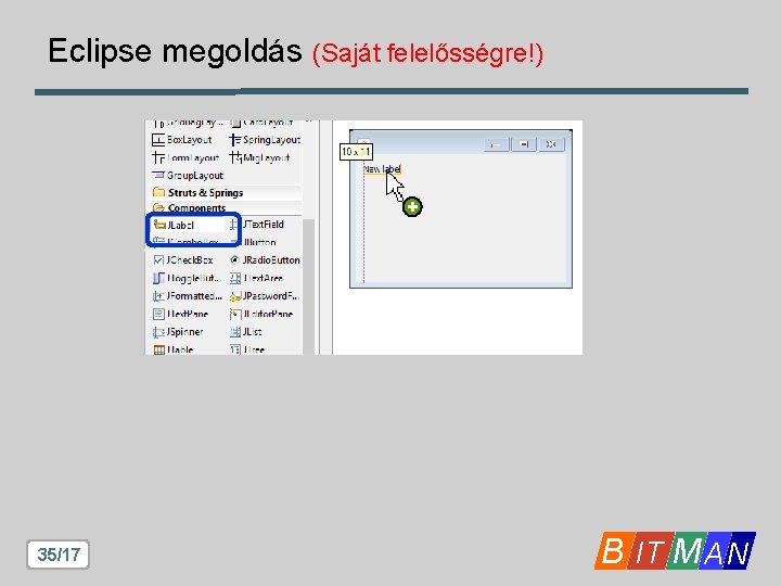 Eclipse megoldás (Saját felelősségre!) + 35/17 B IT M A N 