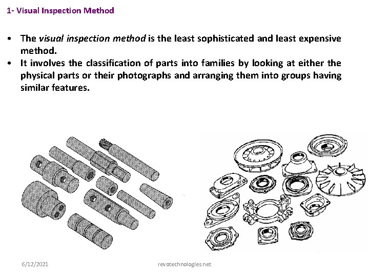 1 - Visual Inspection Method • The visual inspection method is the least sophisticated