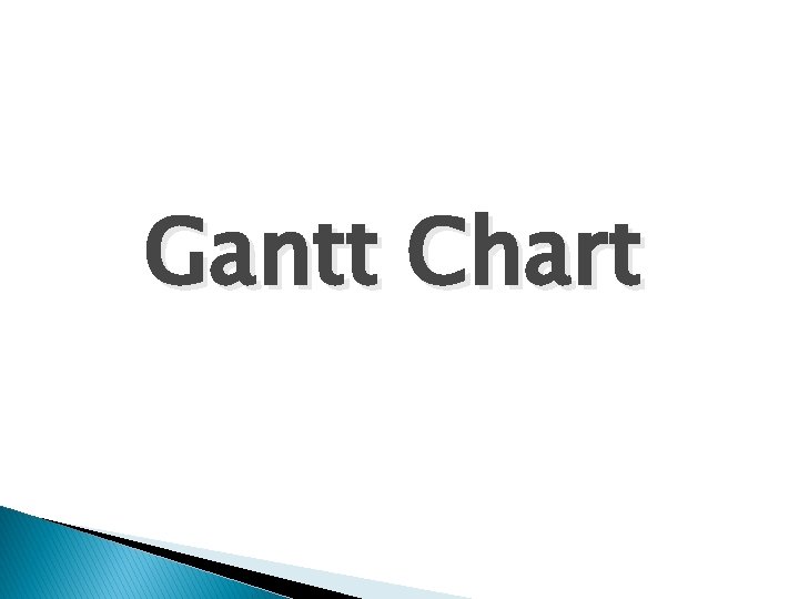 Gantt Chart 