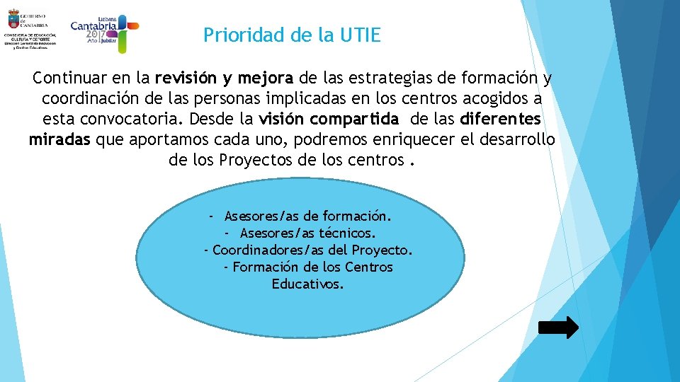 Prioridad de la UTIE Continuar en la revisión y mejora de las estrategias de