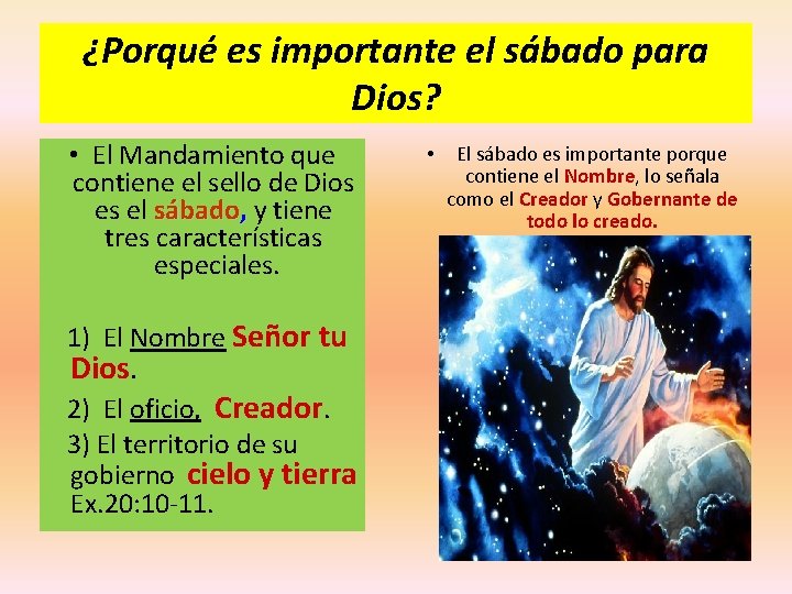 ¿Porqué es importante el sábado para Dios? • El Mandamiento que contiene el sello ¿Porqué es importante el sábado para Dios? • El Mandamiento que contiene el sello