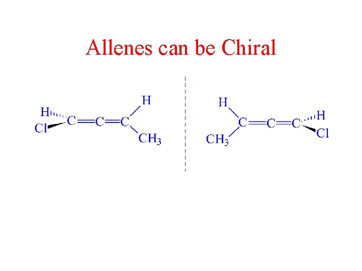 Allenes can be Chiral 