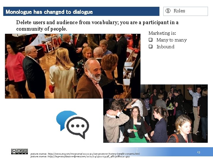 Monologue has changed to dialogue ① Roles Delete users and audience from vocabulary; you