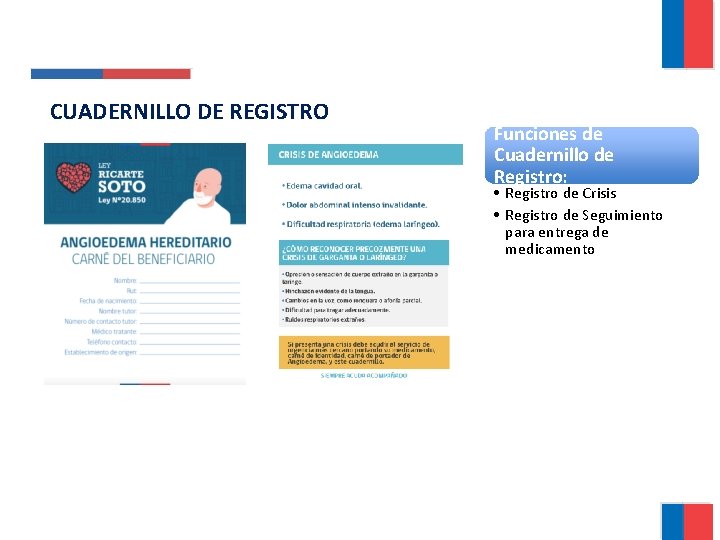 CUADERNILLO DE REGISTRO Funciones de Cuadernillo de Registro: • Registro de Crisis • Registro