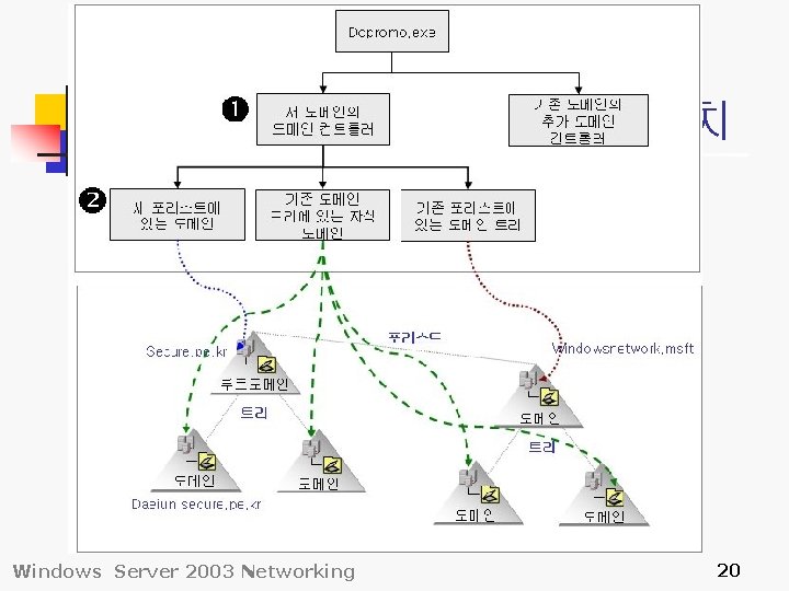 04. Active Directory의 설치 n Dcpromo. exe n Active Directory설치시 옵션 Windows Server 2003