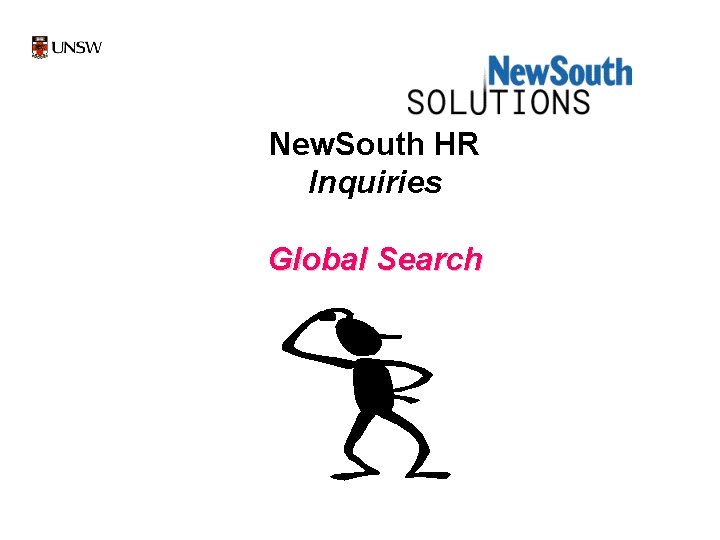 New. South HR Inquiries Global Search 