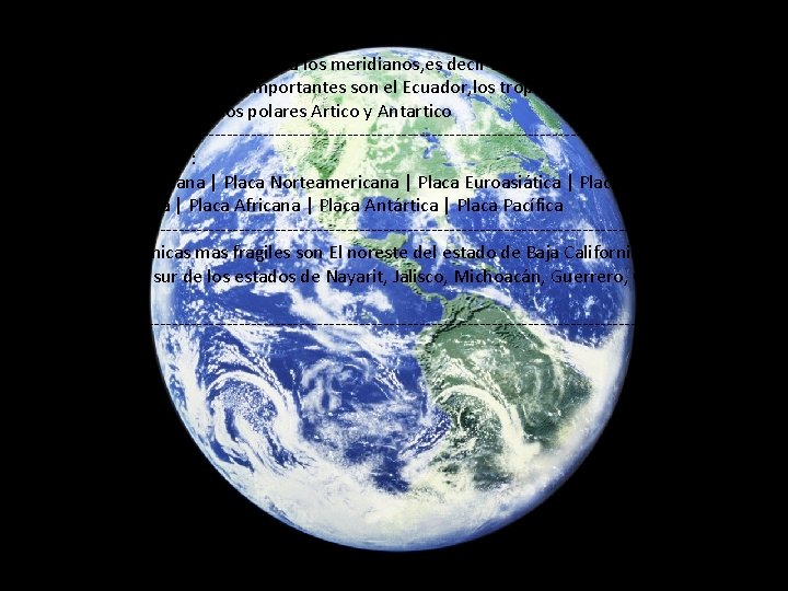 Los meridianos dividen la Tierra de polo a polo, o sea, verticalmente, y tienen Los meridianos dividen la Tierra de polo a polo, o sea, verticalmente, y tienen
