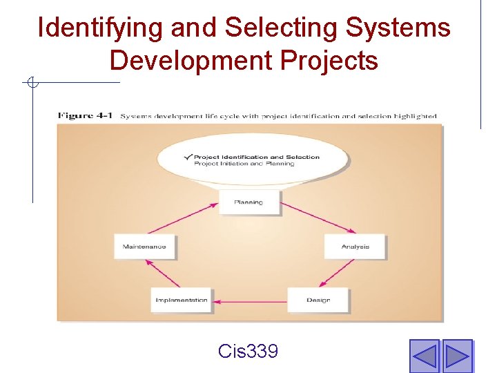 Identifying and Selecting Systems Development Projects Cis 339 