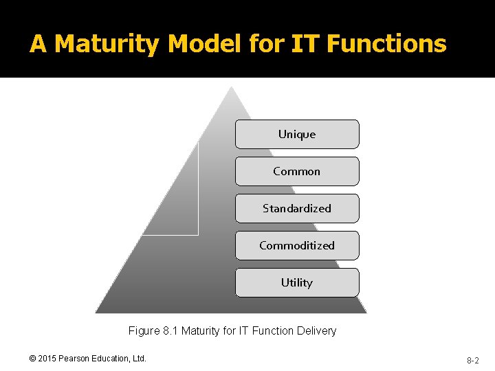 A Maturity Model for IT Functions Unique Common Standardized Commoditized Utility Figure 8. 1