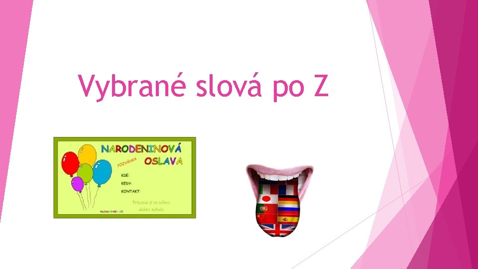 Vybrané slová po Z 