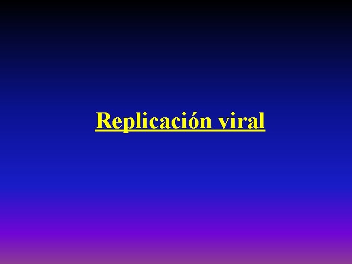 Replicación viral 