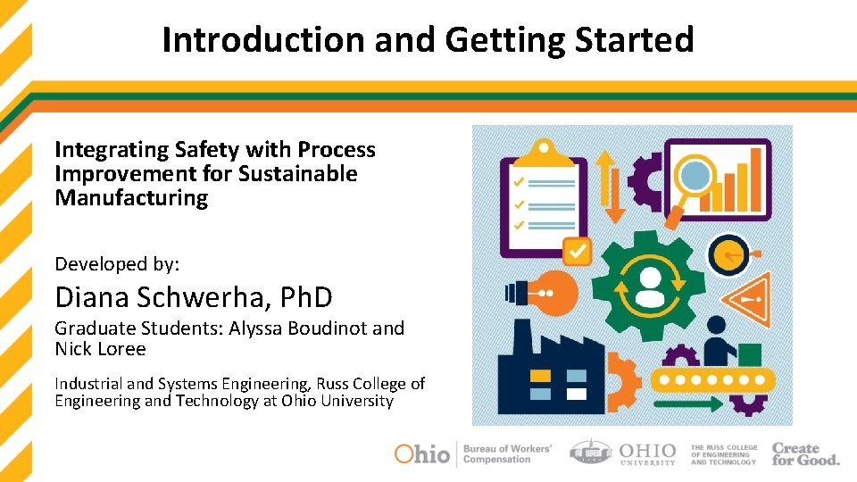 Introduction and Getting Started Integrating Safety with Process Improvement for Sustainable Manufacturing Developed by:
