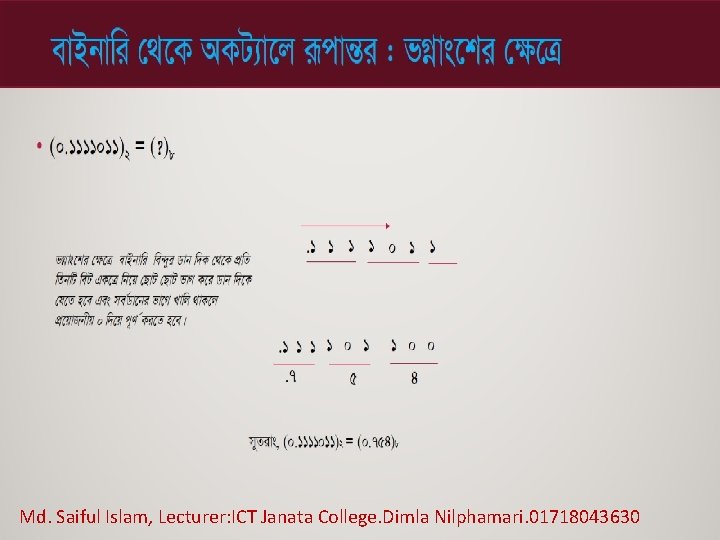 Md. Saiful Islam, Lecturer: ICT Janata College. Dimla Nilphamari. 01718043630 
