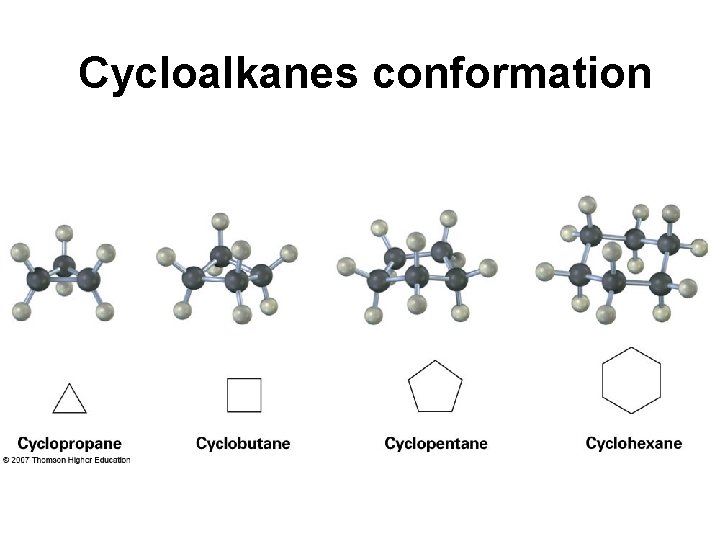 Cycloalkanes conformation 