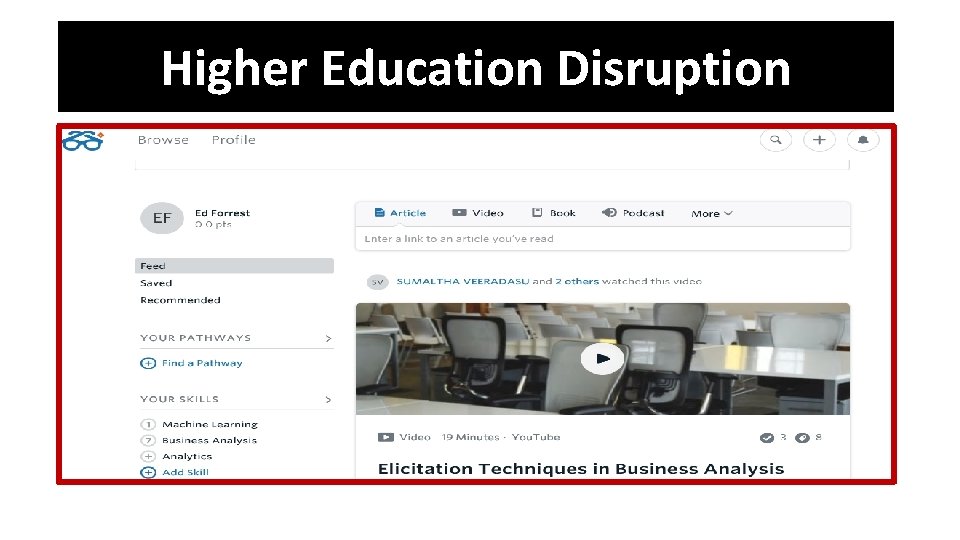 Higher Education Disruption 