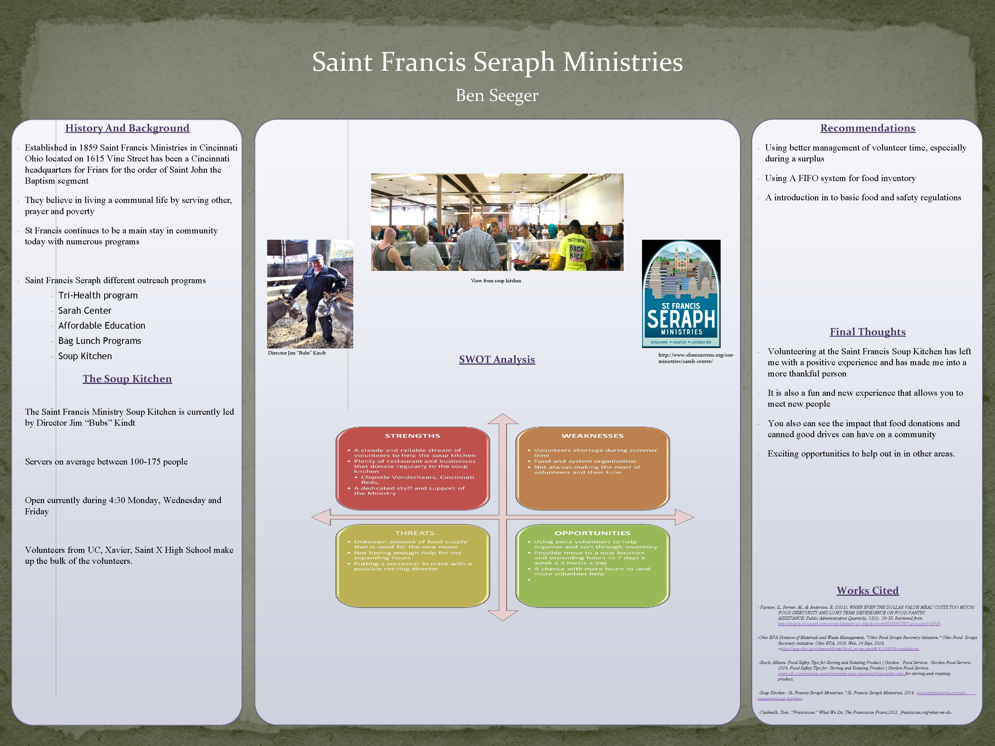 Saint Francis Seraph Ministries Ben Seeger History And Background Recommendations - Using better management