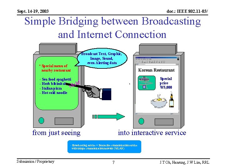 Sept. 14 -19, 2003 doc. : IEEE 802. 11 -03/ Simple Bridging between Broadcasting