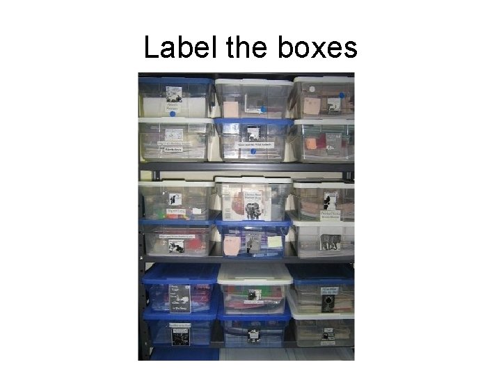 Label the boxes 
