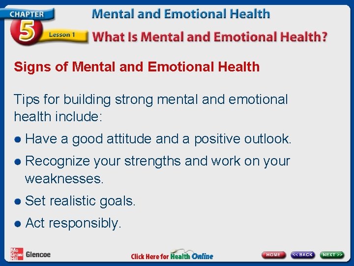 Signs of Mental and Emotional Health Tips for building strong mental and emotional health