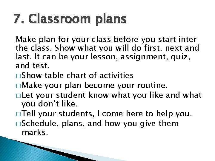 Class Plan Examples Classroom Management Prepared by Mr Chay Sinath Classroom
