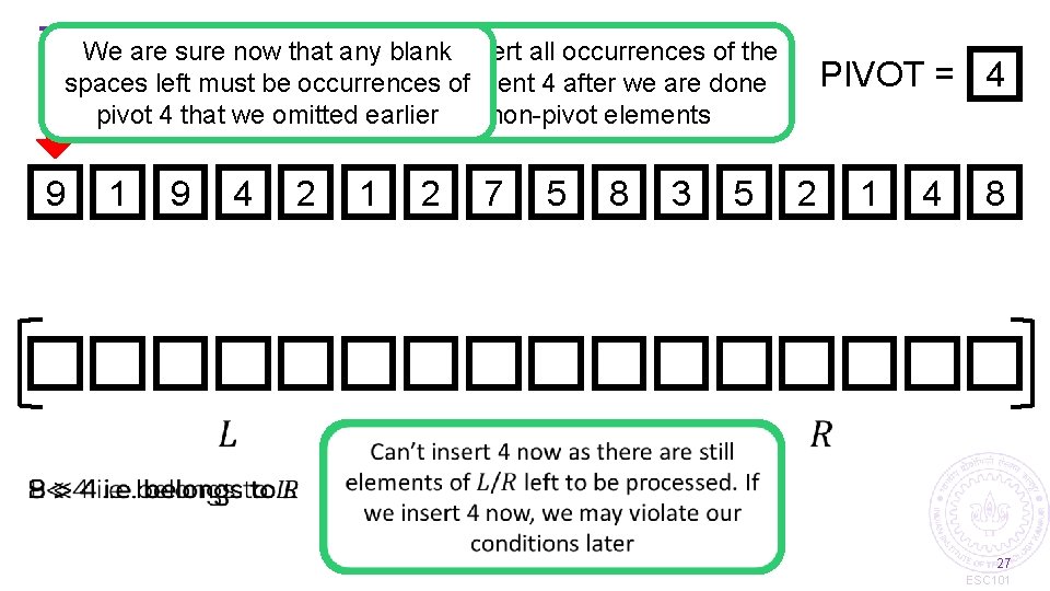 The Procedure We Partition are sure now that any We blank will insert all