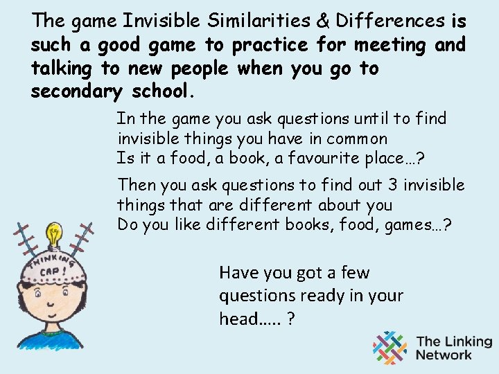 The game Invisible Similarities & Differences is such a good game to practice for