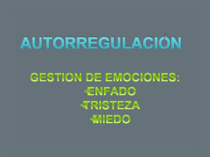 AUTORREGULACIÓN 