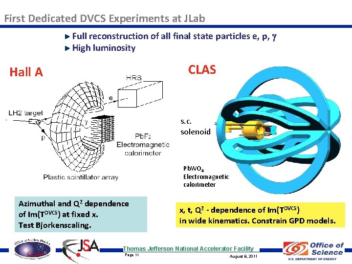 First Dedicated DVCS Experiments at JLab Full reconstruction of all final state particles e,