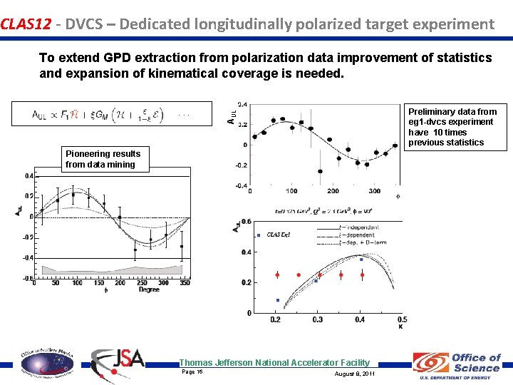 CLAS 12 - DVCS – Dedicated longitudinally polarized target experiment To extend GPD extraction