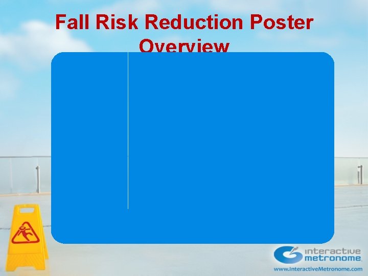 Fall Risk Reduction Poster Overview Fall Risk Reduction Poster Overview