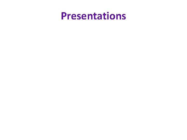 Presentations 