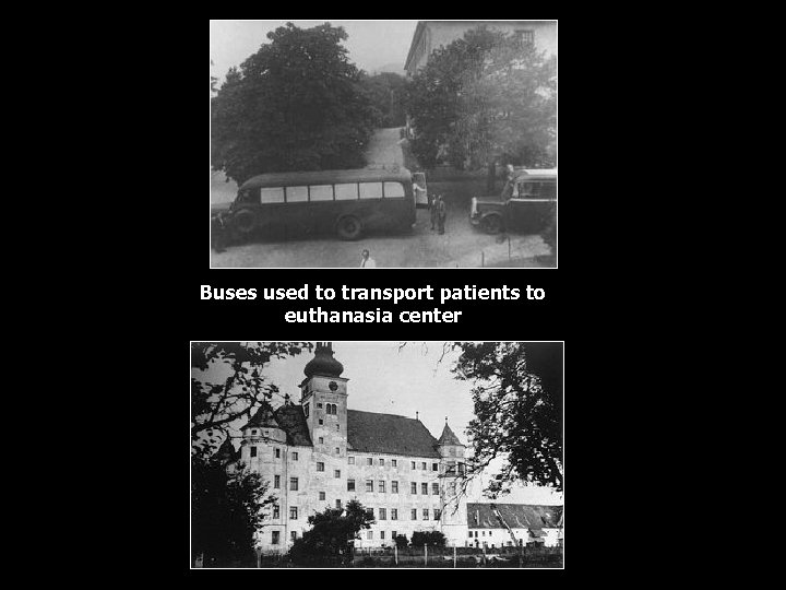 Buses used to transport patients to euthanasia center 