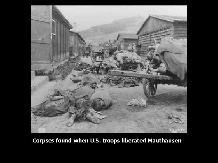 Corpses found when U. S. troops liberated Mauthausen 