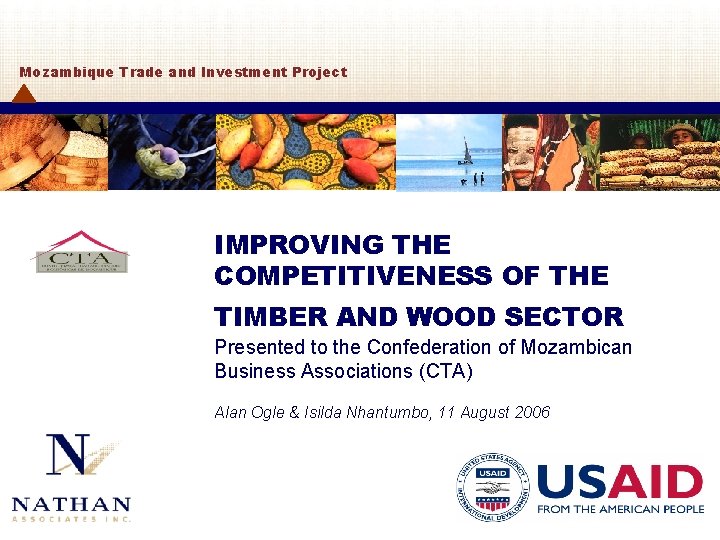 Mozambique Trade and Investment Project IMPROVING THE COMPETITIVENESS OF THE TIMBER AND WOOD SECTOR