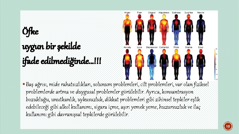 Öfke uygun bir şekilde ifade edilmediğinde…!!! § Baş ağrısı, mide rahatsızlıkları, solunum problemleri, cilt Öfke uygun bir şekilde ifade edilmediğinde…!!! § Baş ağrısı, mide rahatsızlıkları, solunum problemleri, cilt