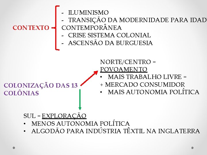 CONTEXTO - ILUMINISMO - TRANSIÇÃO DA MODERNIDADE PARA IDADE CONTEMPOR NEA - CRISE SISTEMA