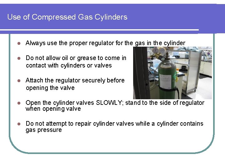 Compressed Gas Cylinder Safety Environmental Health Safety Chemical