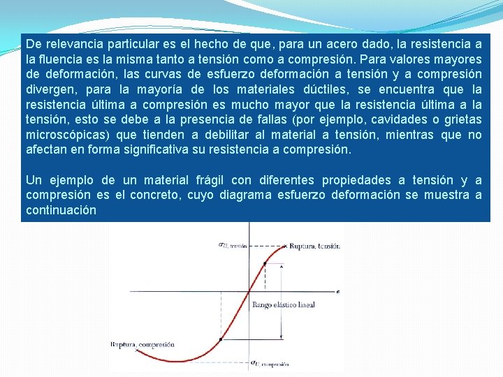 De relevancia particular es el hecho de que, para un acero dado, la resistencia De relevancia particular es el hecho de que, para un acero dado, la resistencia
